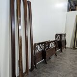 Pair of mahogany swan neck beds