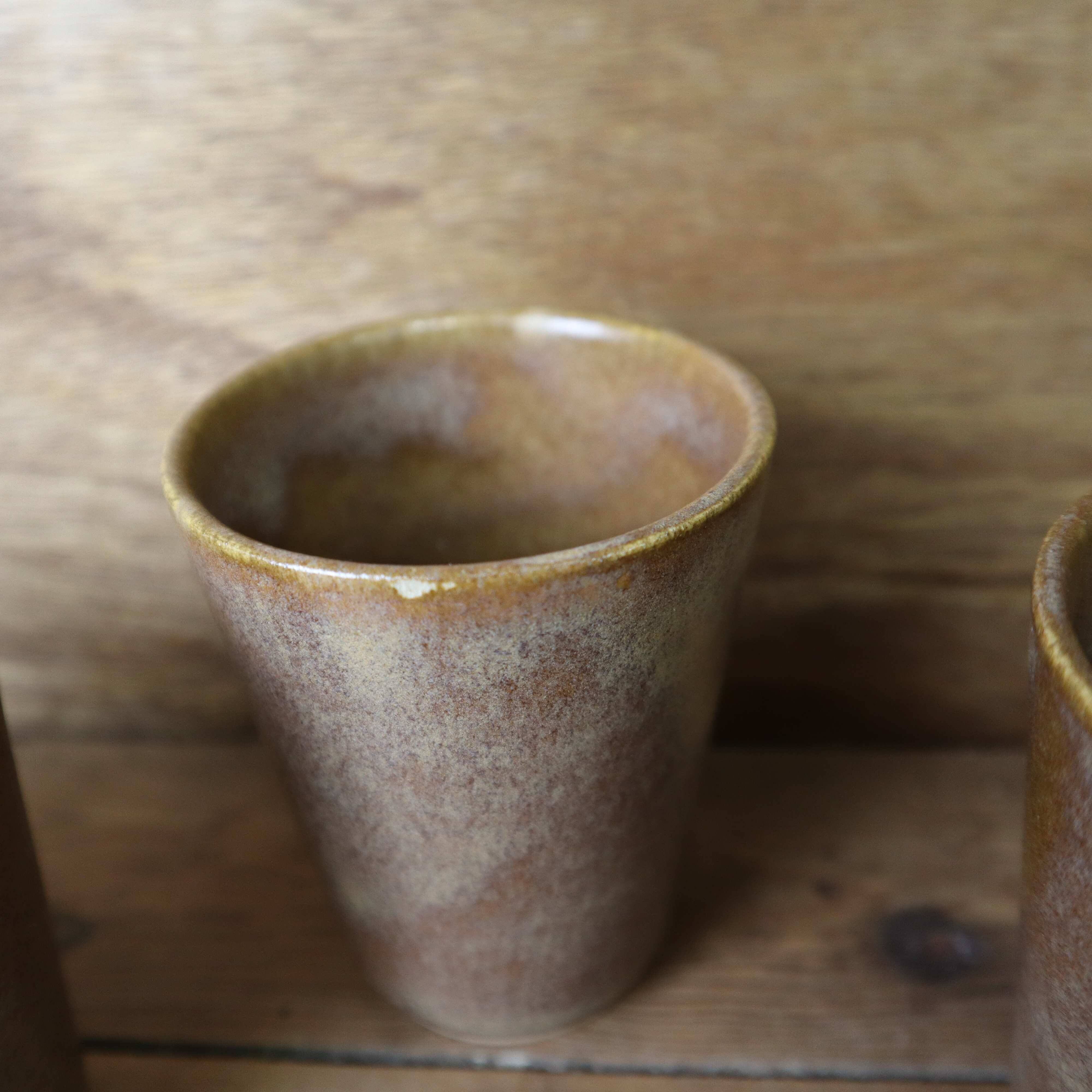 6 Digoin stoneware glasses