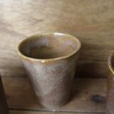 6 verres, tasses en grès Digoin