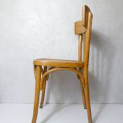 Ancienne chaise bistrot Baumann en bois courbé
