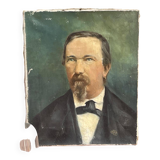 PORTRAIT OF A MAN WITH AN EARRING SIGNED P GARNIER