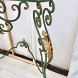 Console 50s wrought iron and marble