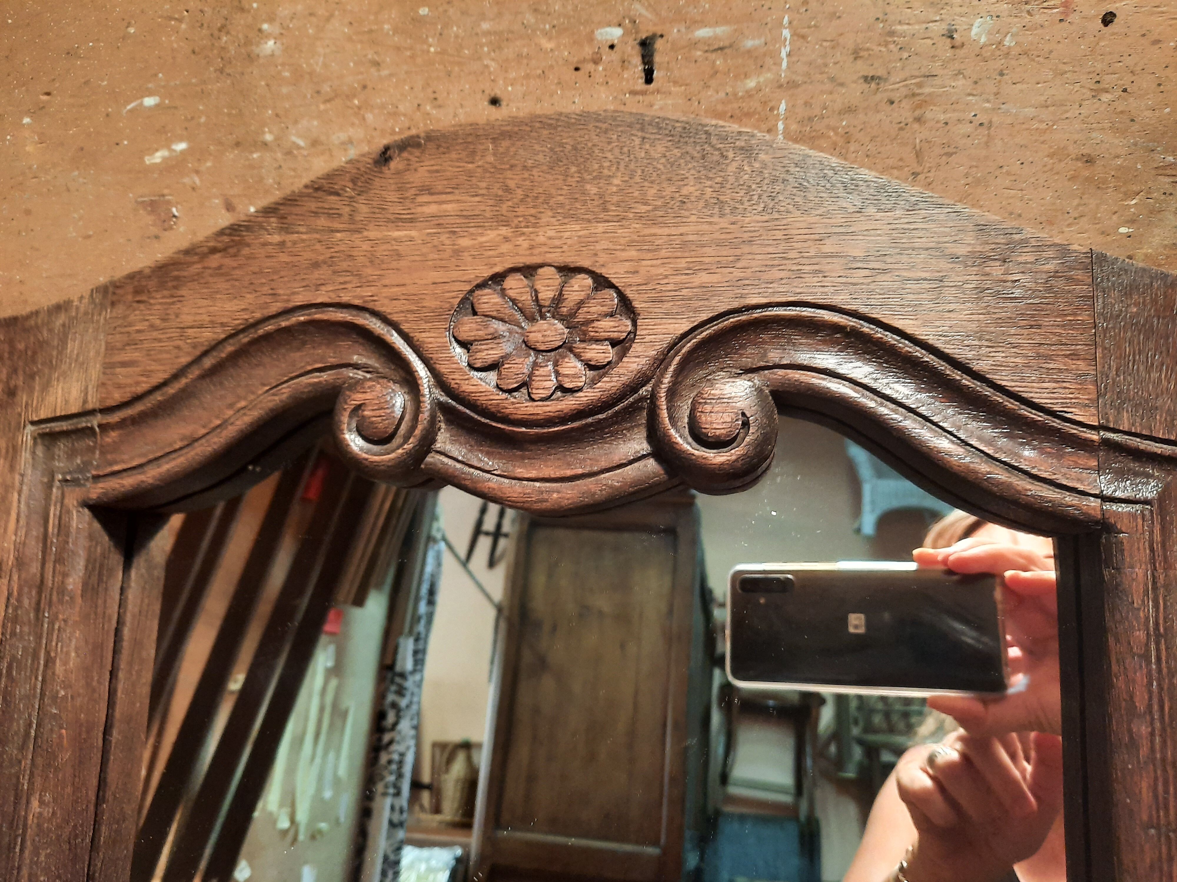 Old oak mirror