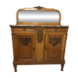 Art Deco sideboard with solid wood mirror and marble top