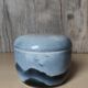 Blue covered pot with virebent
