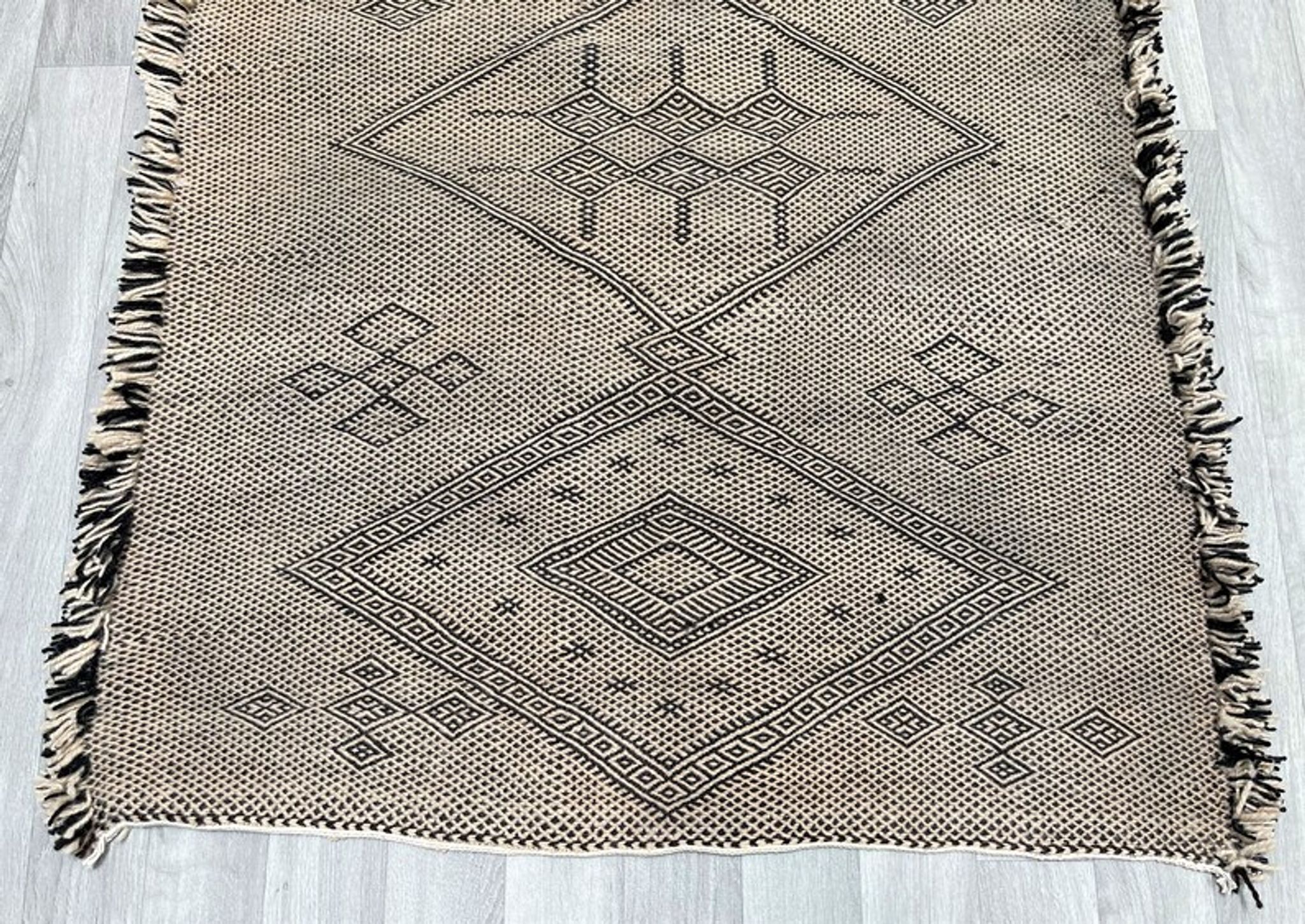 Moroccan Zanafi rug, Scandinavian rug, mid century decor, mid century furniture