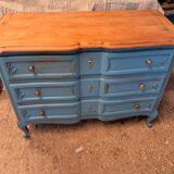 commode  bleu