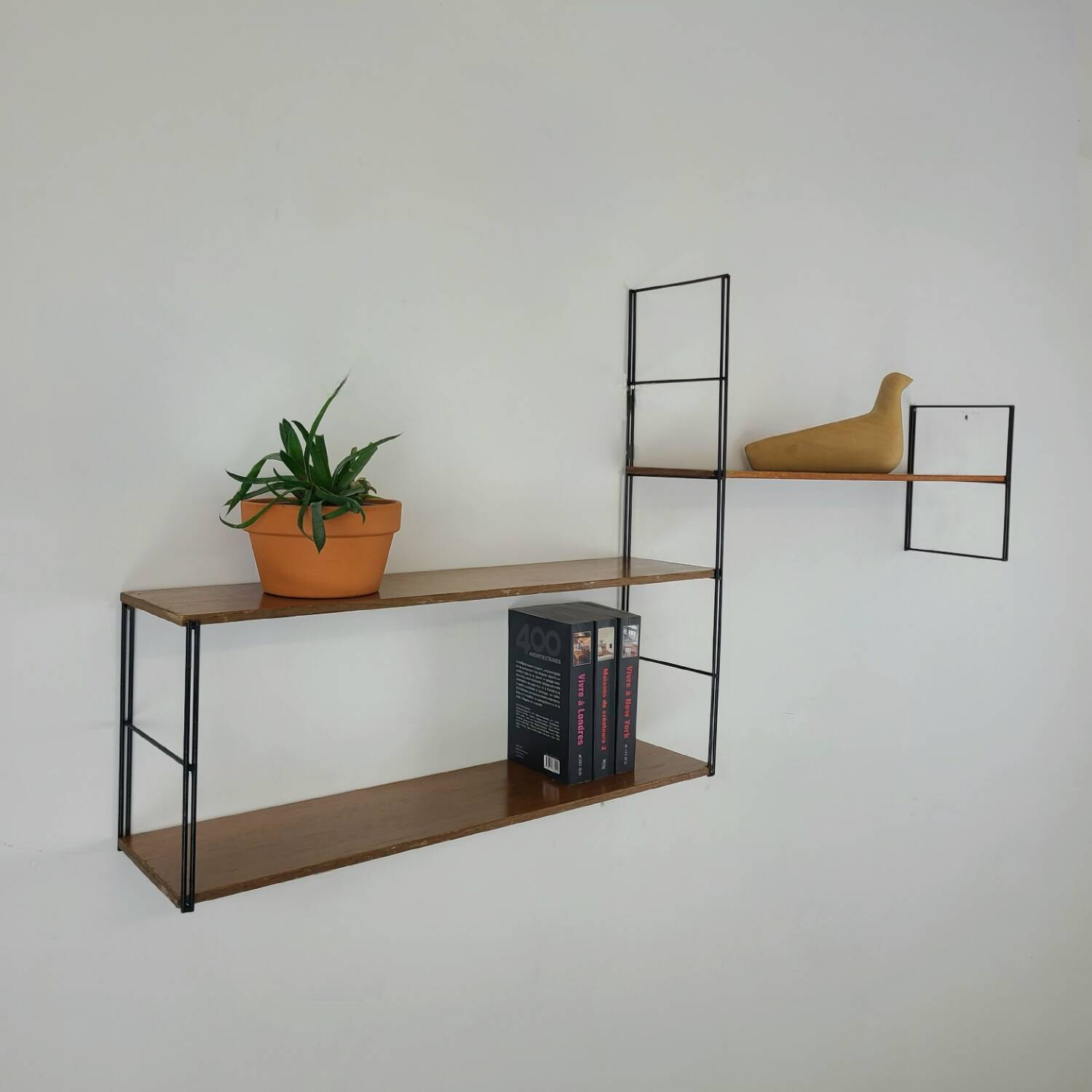 Vintage wall shelves 1960s modernist Scandinavian design