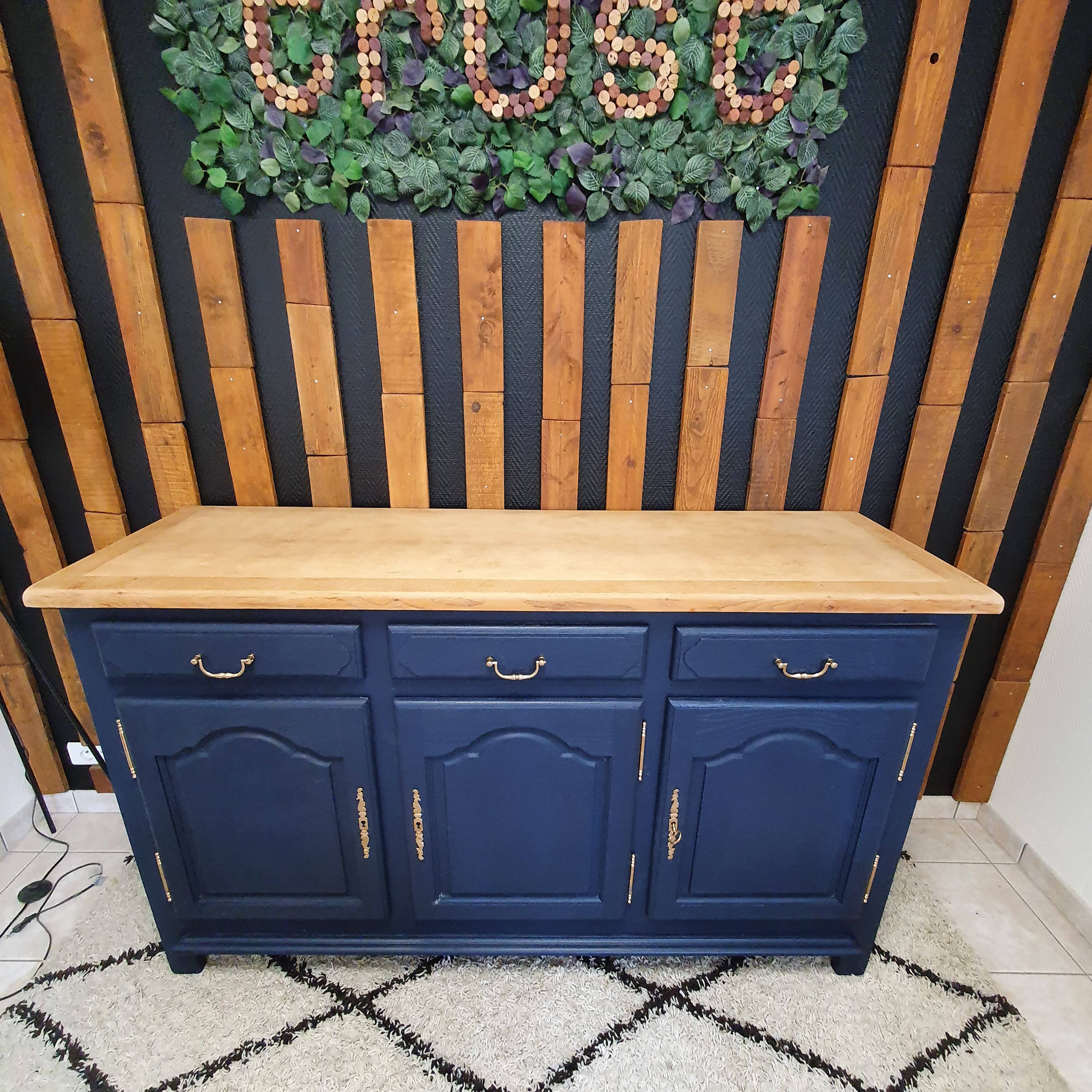 Old sideboard restyled midnight blue