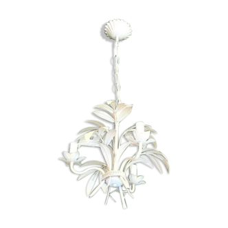 Classical suspension 3 arms of light foliage decoration