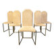 Vintage brass dining chairs by Belgochrom, 1970s