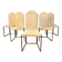 Vintage brass dining chairs by Belgochrom, 1970s