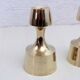 Set of 3 Scandinavian brass candle holders