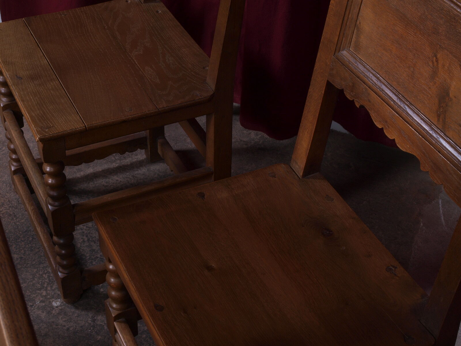 8 chairs danish dowel wood chairs, 1800s