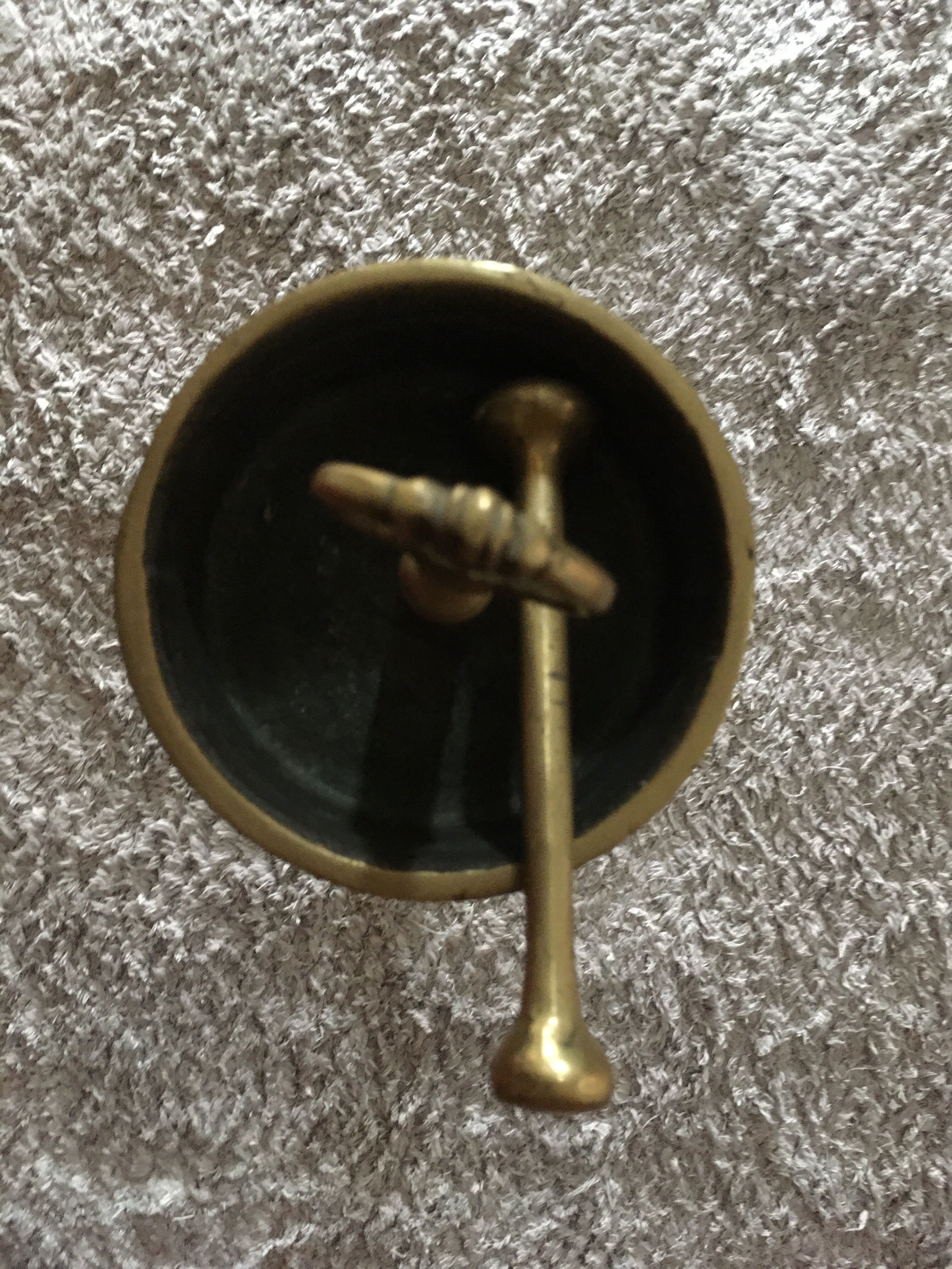 Bronze ashtray on foot