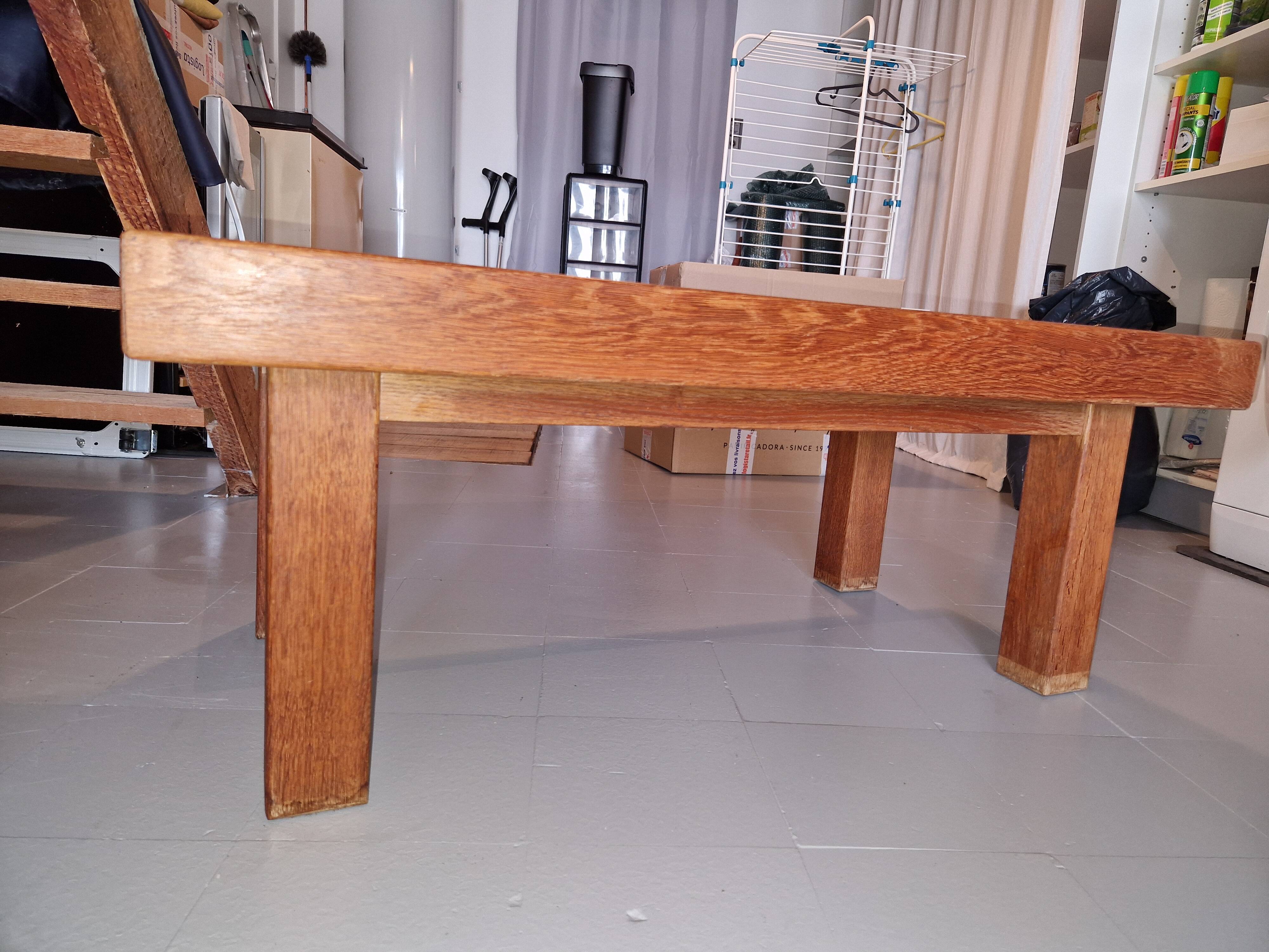 Brutalist coffee table 1960 to 1970 with inclusion of erfoud stone mosaic