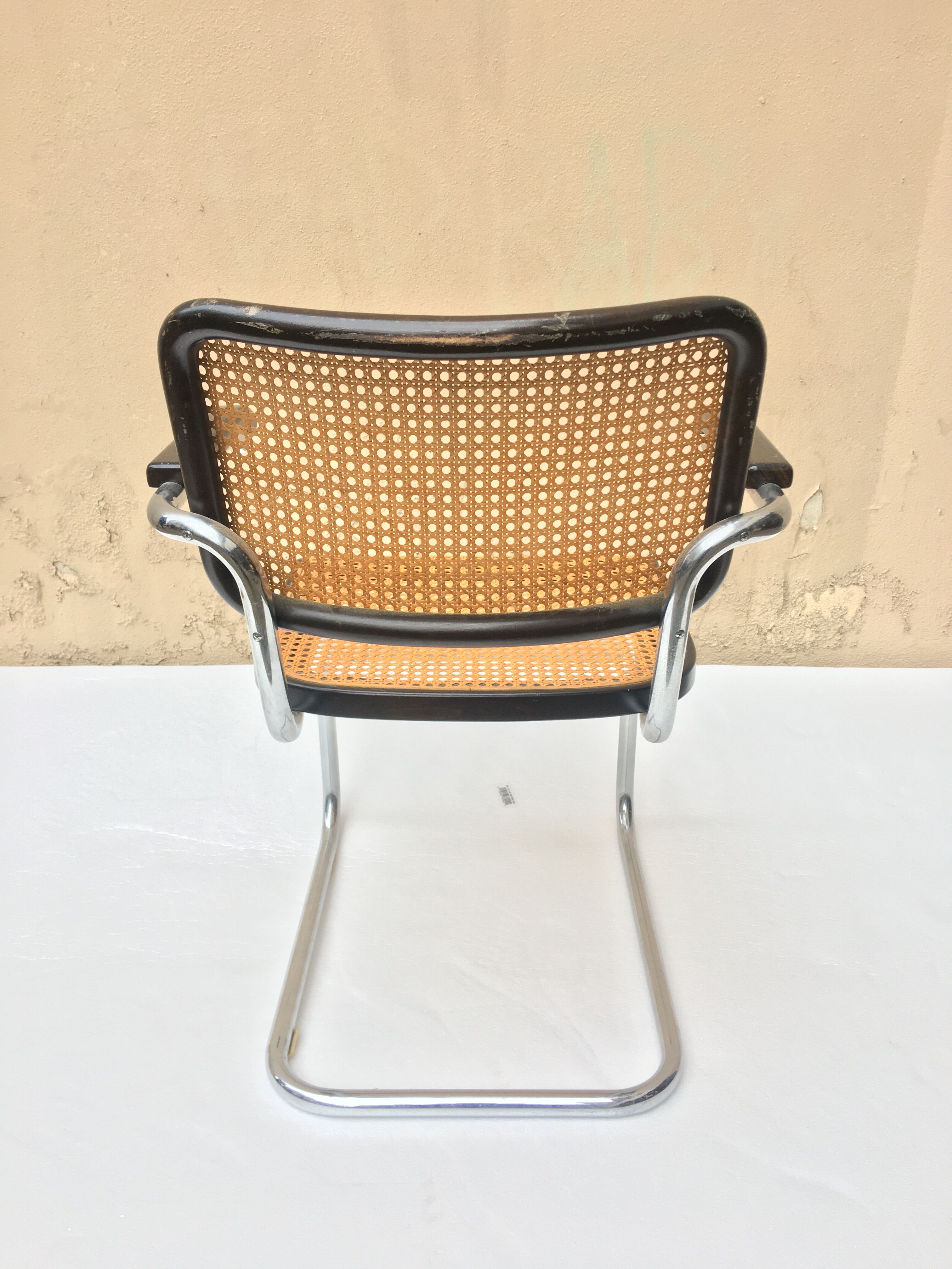 Marcel Breuer's walnut S64 armchair for Thonet