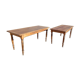 Paire de tables bistrot bois
