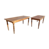 Paire de tables bistrot bois