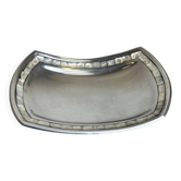 Centre de table en nacre et aluminium, Italie, années 1980