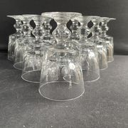 10 crystal port stemmed glasses - XXth