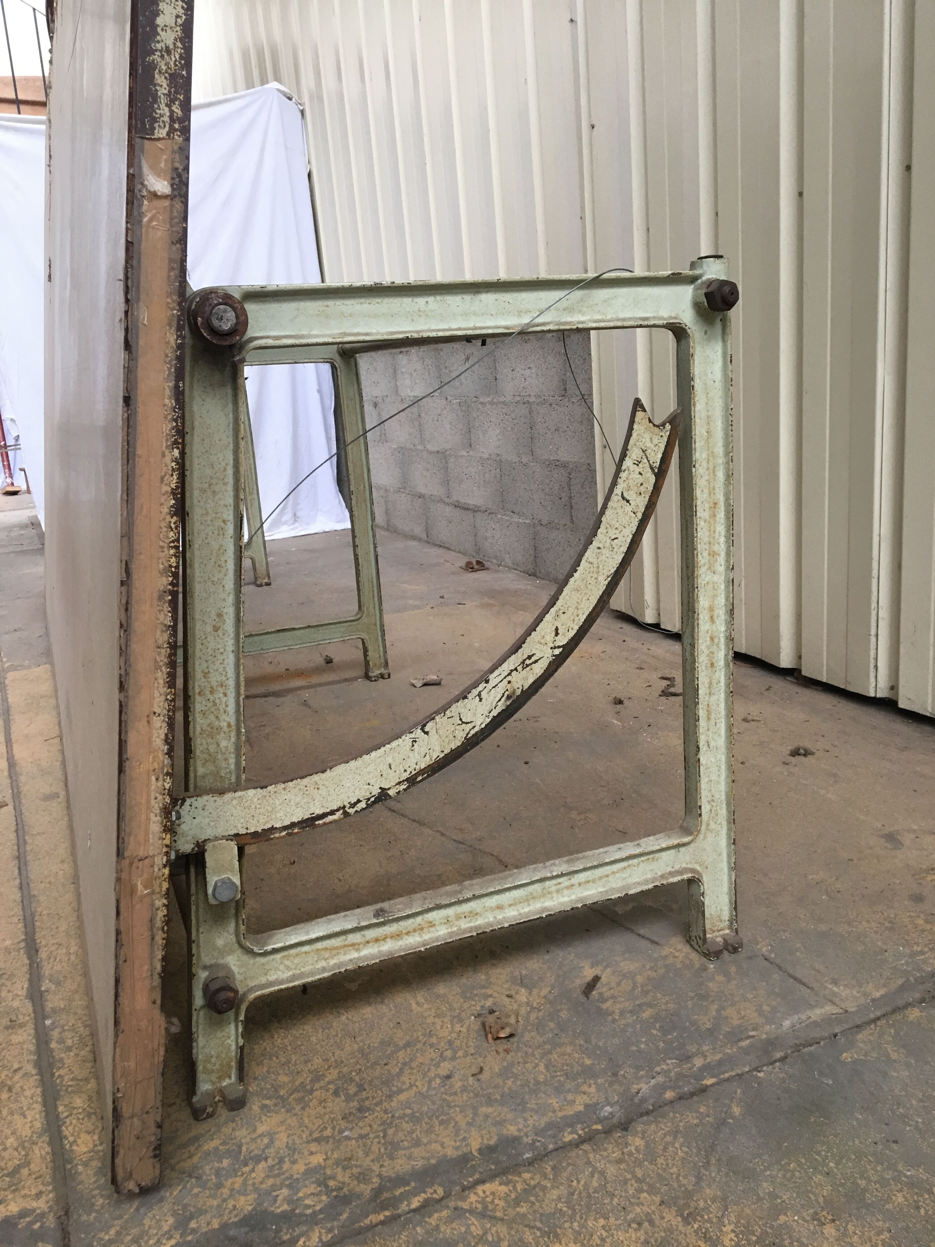 Old fabric cutting table