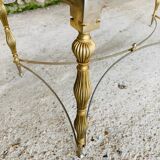 Coffee table in green marble and brass circa 50/60