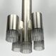 Sciolari geometric chrome and plexiglass 5 lights chandelier. Italy 1970s