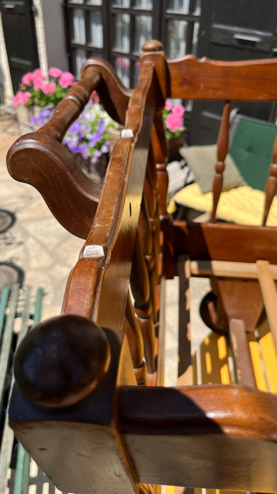 Vintage walnut children's bed