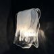 Pair of Murano Sil Lux wall sconces in alabaster glass and aluminum