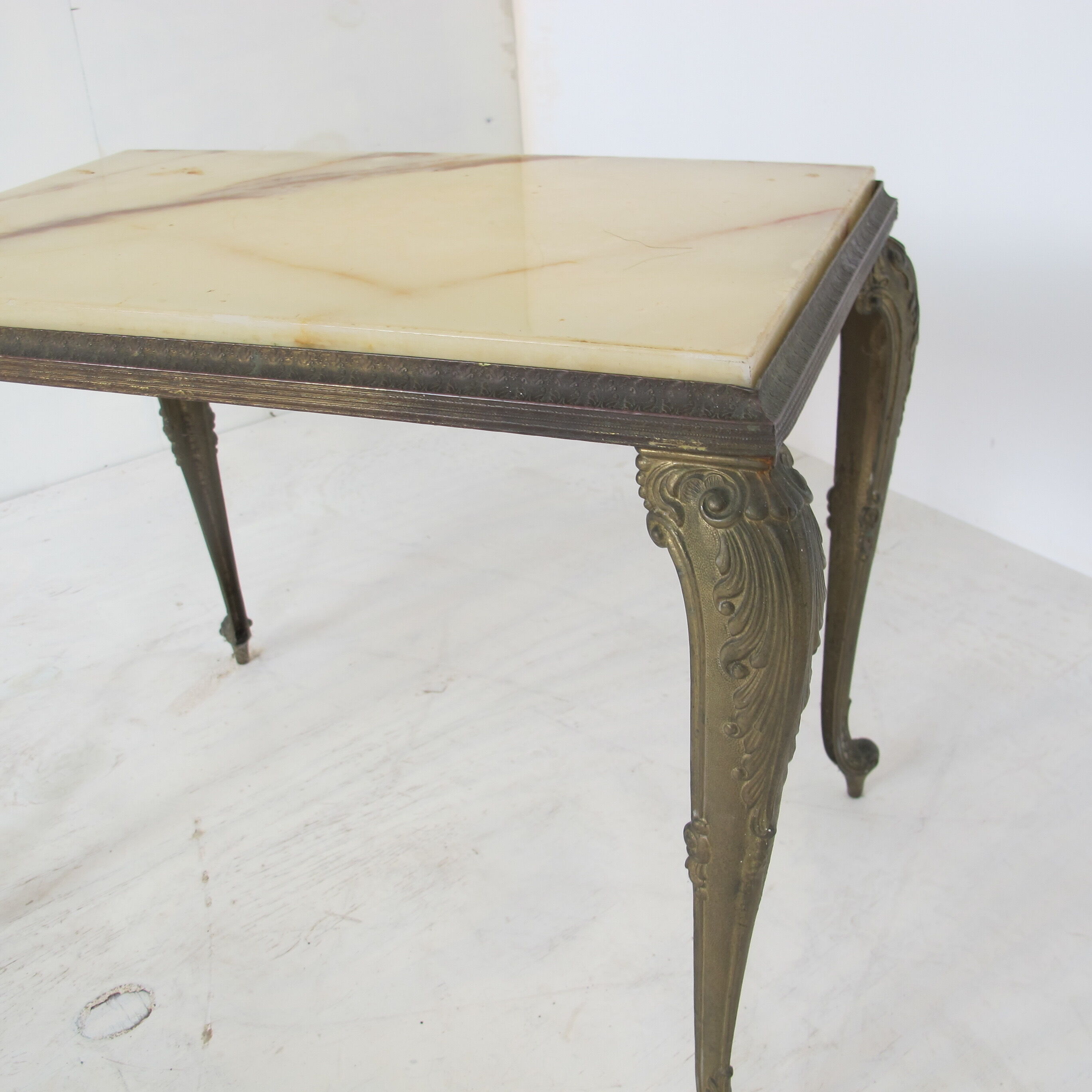Regency marble and brass side table, 1950s