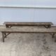Pair of 2m solid oak wood farm benches for rustic farm table 1900