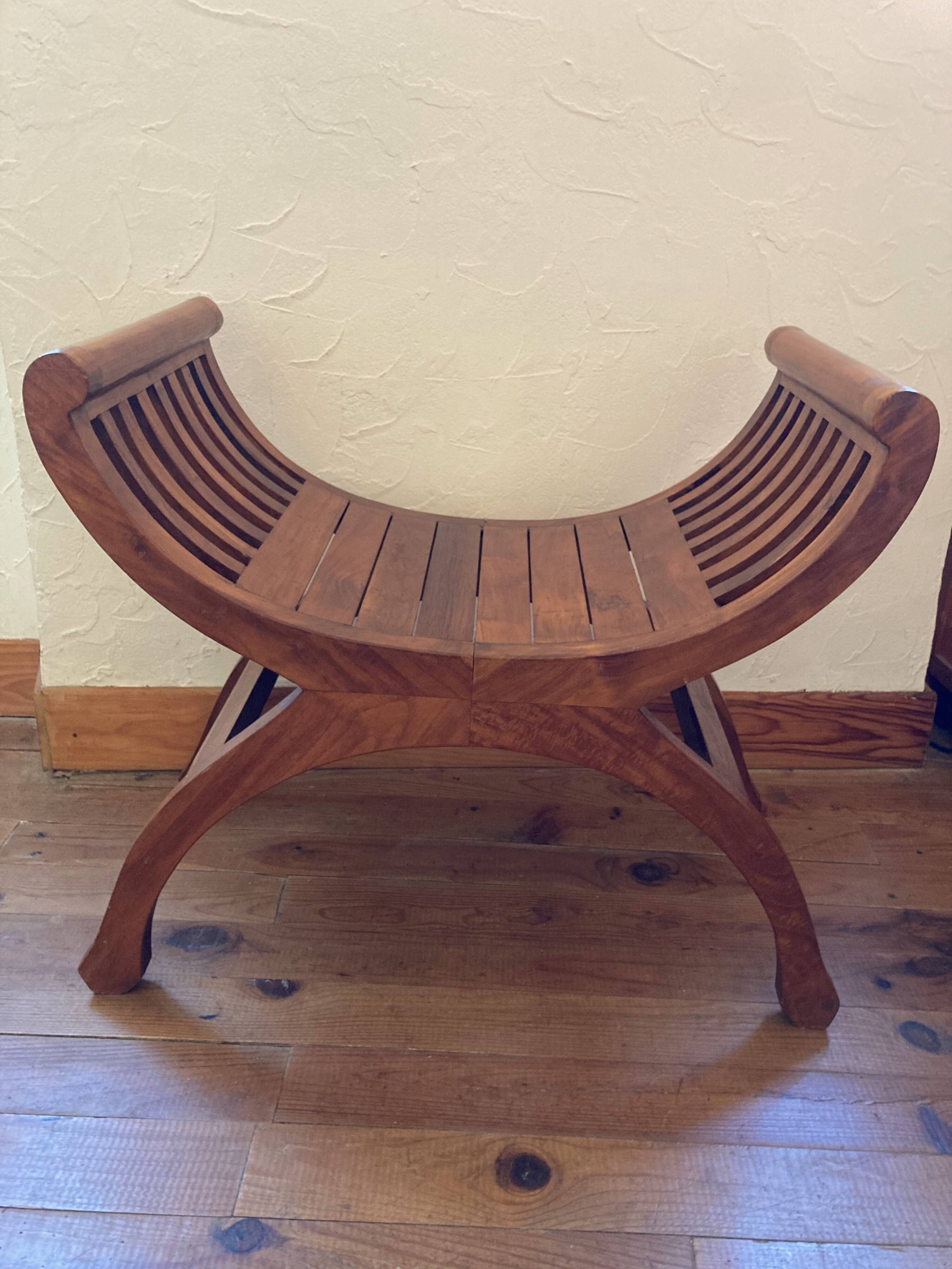Curule or Dagobert teak seat