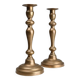 Set of two antique 19th century French copper candlesticks