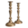 Set of two antique 19th century French copper candlesticks