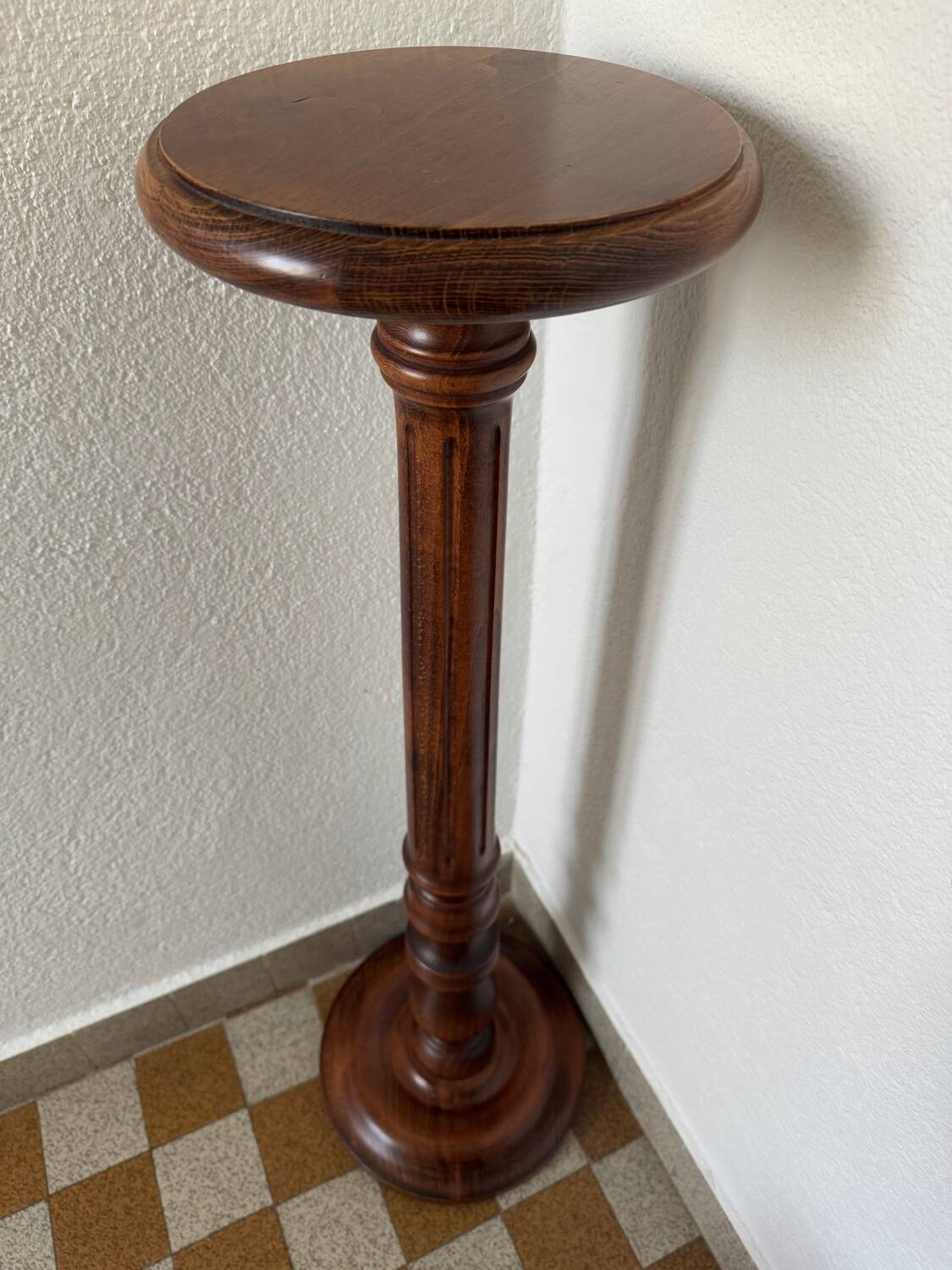 Vintage carved wooden column