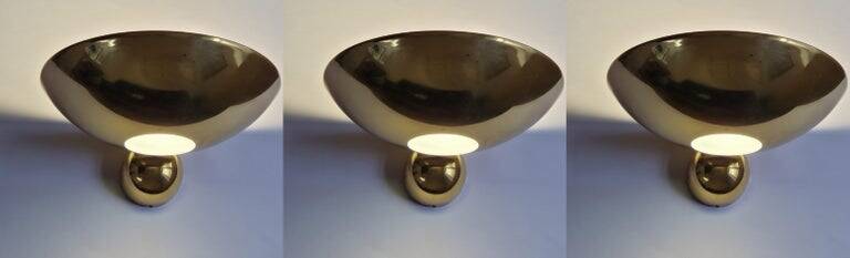 Set of Three Midcentury Wall Lamps Hustadt Leuchten, Germany, 1970s