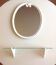 Mirror and shelf in white enameled cast iron / art deco style