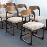Suite of 6 Baumann chairs model Sleigh