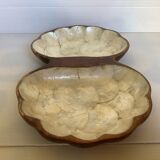 Mother-of-pearl and wooden fruit basket