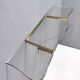 Vintage Crystal and Brass Wall-Mounted Console Table by Cristal Art, Turin Italy