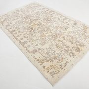 Tapis Turc Vintage Beige, Motif Floral, Tapis de Salon Classique, 170X275Cm