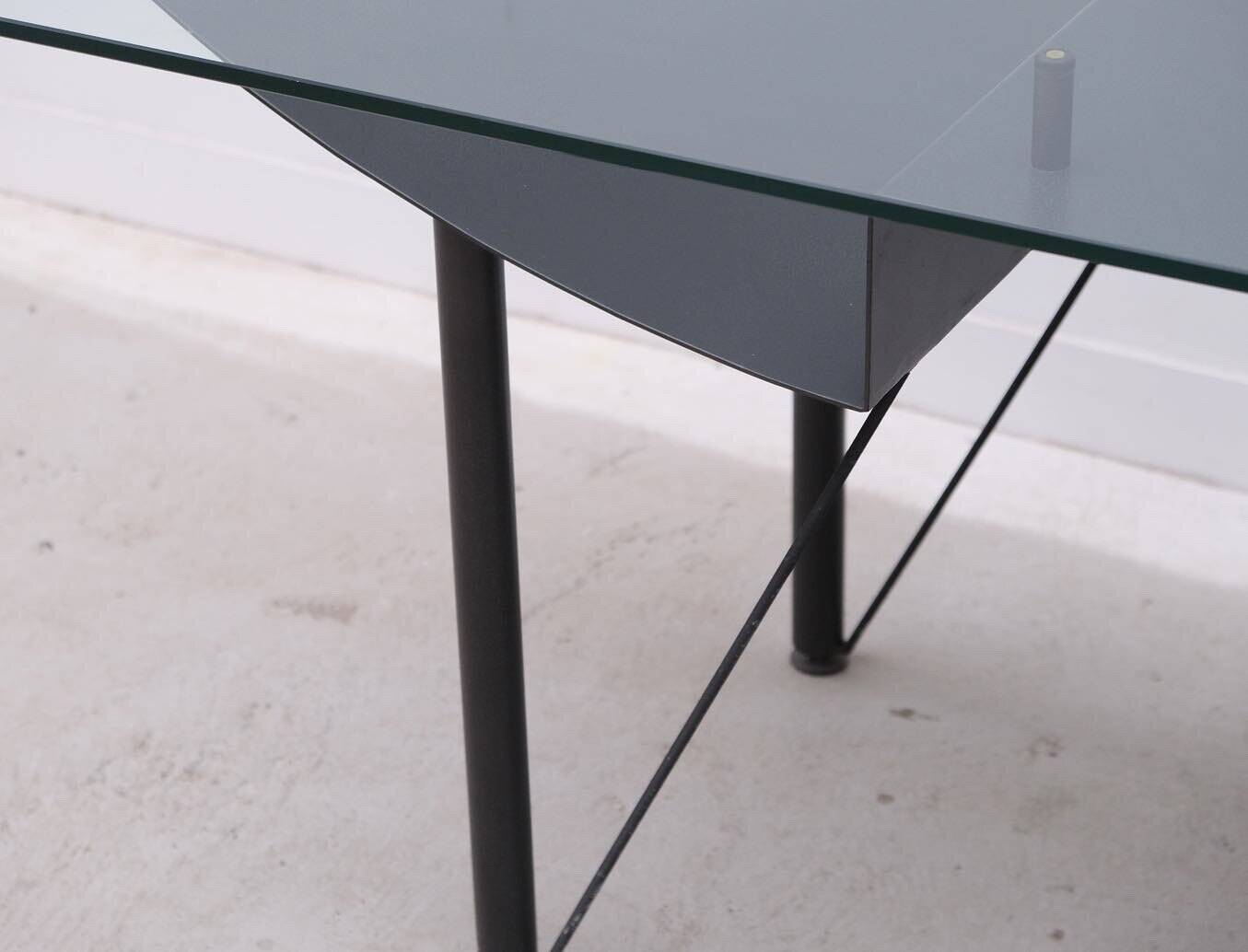 Desk and rolling block “007” by Hélène GALDINI for H. GALDINI, 1980