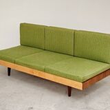 Jitona Sobeslav 1970s Green Fabric Folding Sofa