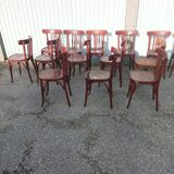 Bistro lot 9 tables and 16 chairs mahieu Jule bry