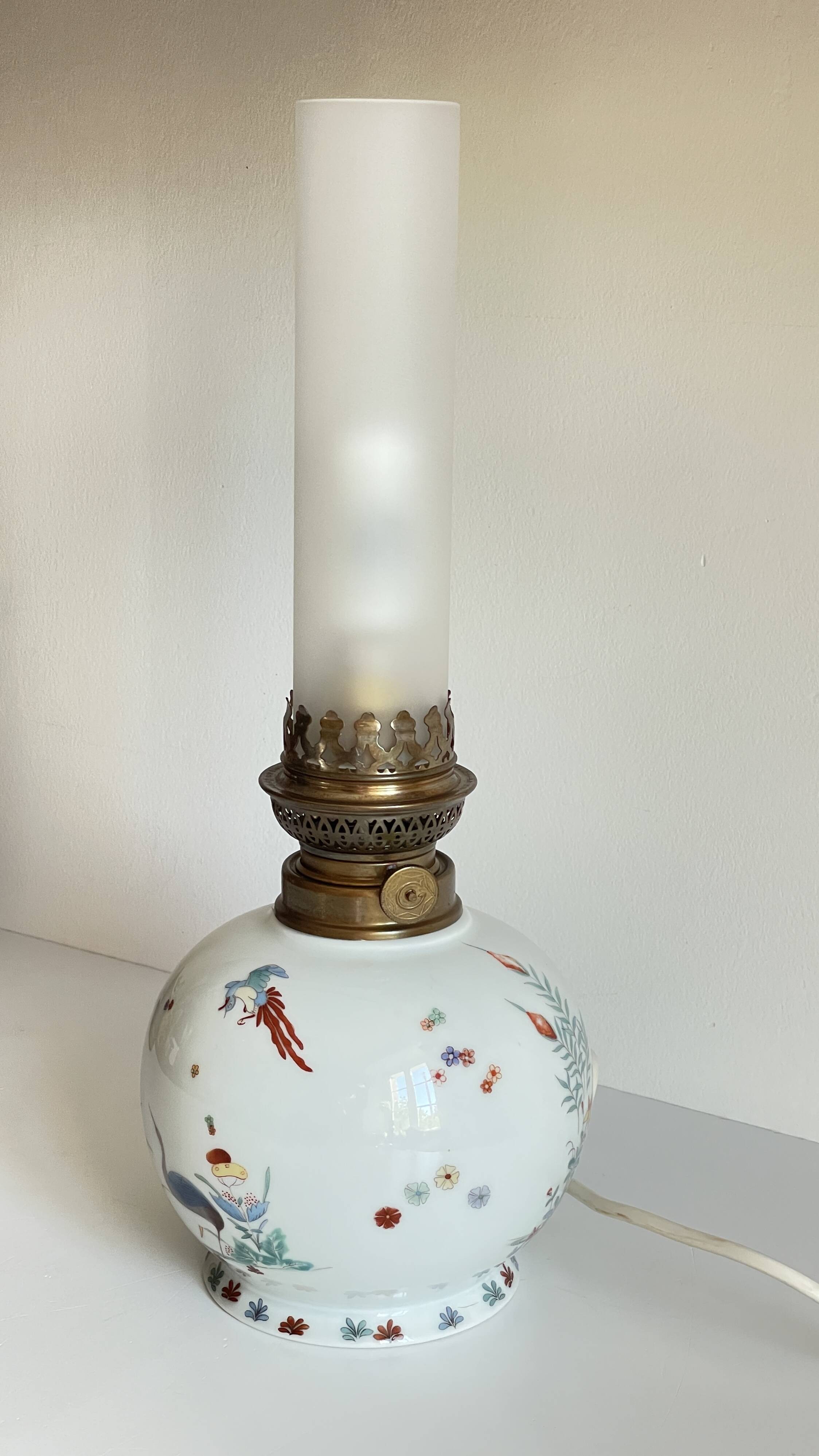 Limoges porcelain lamp France