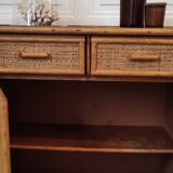 Commode rotin et bambou
