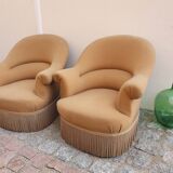 Paire de fauteuils crapauds
