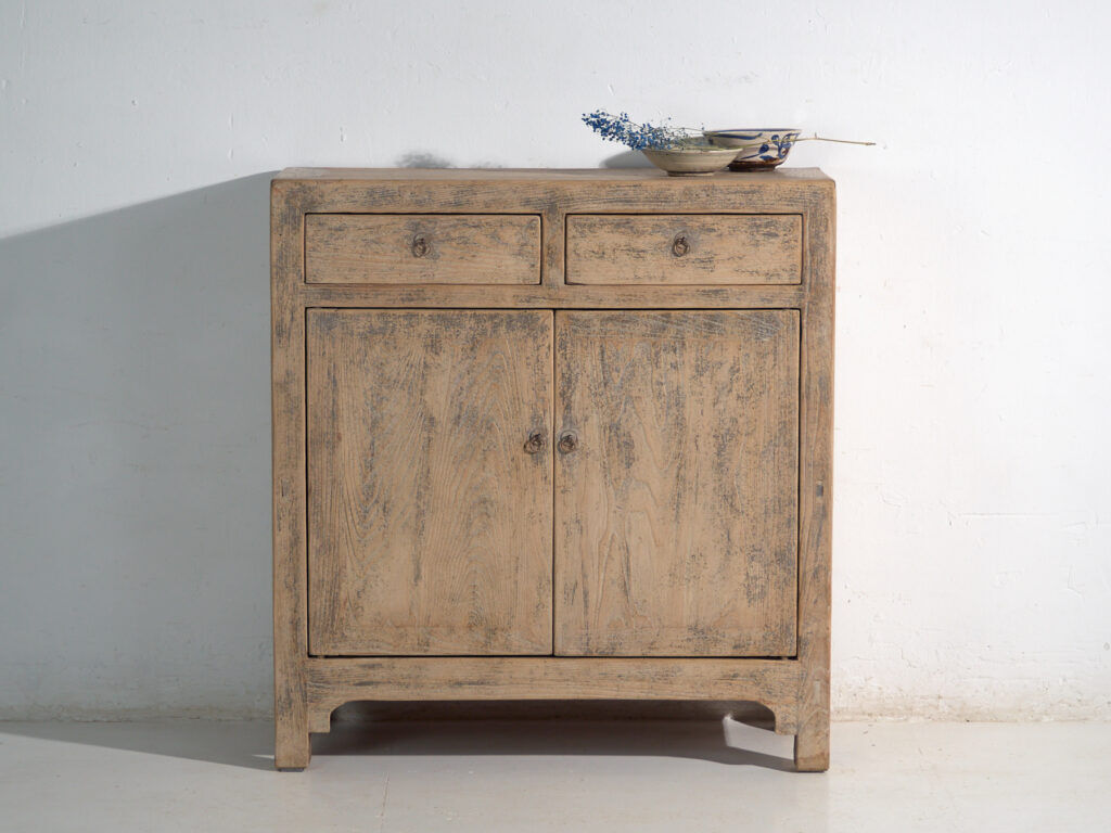 Antique pine sideboard with two drawers and two doors – China, circa 1930