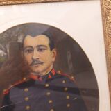 Tableau , huile sur toile , portrait d'officier XIX em